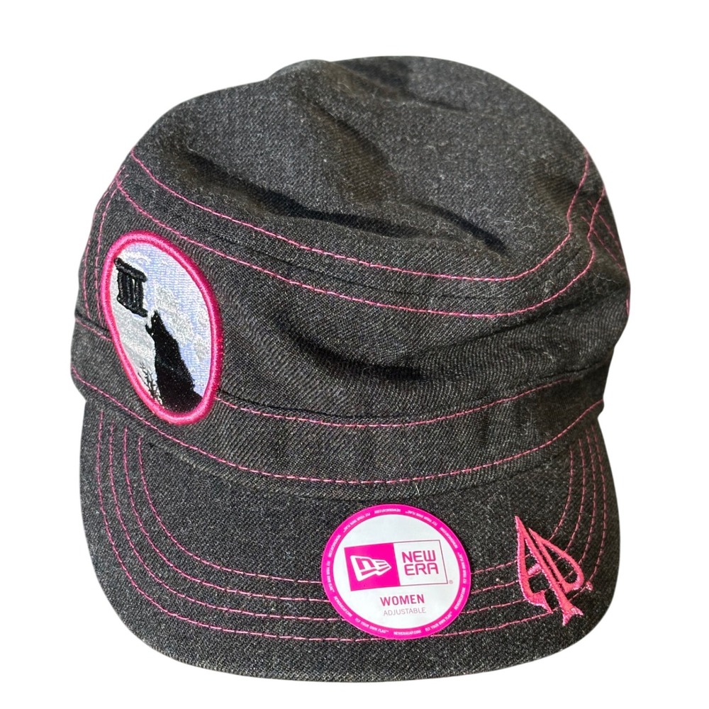 New Era Women's Pack Life Trucker Hat‎ Adjustable Charcoal Pink Ace Design